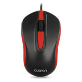 Mouse Optico Quaroni Alambrico Color Rojo 1200 Dpi
