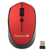 Mouse Techzone Tz19mou01-Inar Optico Nano Usb Botones Rojo
