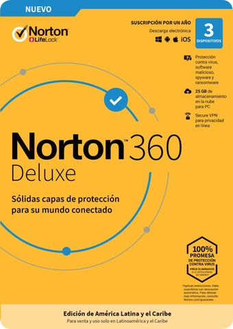 Norton 360 Deluxe, Total Security 3dv 1yr (Tmnr-033) Norton 360 Deluxe, Total Security 3dv 1yr (Tmnr-033)