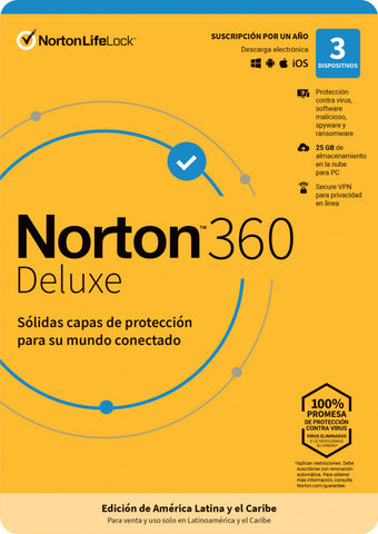 Norton 360 Deluxe, Total Security 3dv 1yr (Tmnr-033) Norton 360 Deluxe, Total Security 3dv 1yr (Tmnr-033)