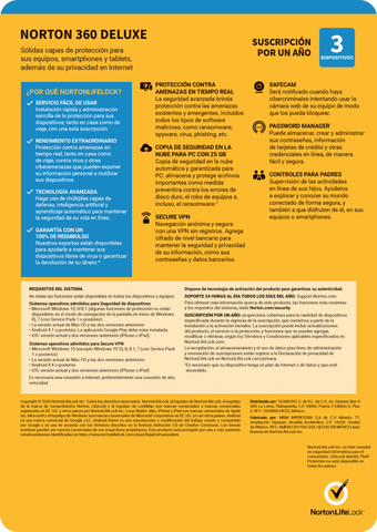 Norton 360 Deluxe, Total Security 3dv 1yr (Tmnr-033) Norton 360 Deluxe, Total Security 3dv 1yr (Tmnr-033)