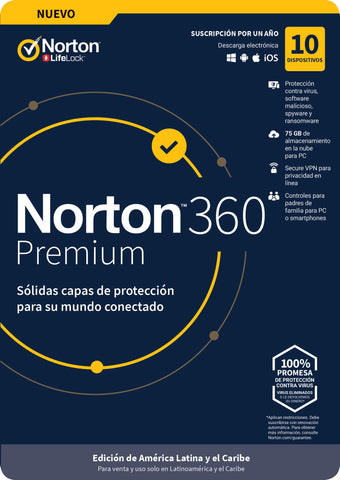 Norton 360 Premium, Total Security 10 Dv 1yr (Tmnr-035) Norton 360 Premium, Total Security 10 Dv 1yr (Tmnr-035)