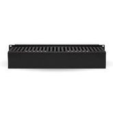 Organizador De Cables Brobotix Horizontal De 2u, 19 Pulgadas, Negro