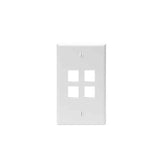 Placa Quick Port Placa Sencilla 4 Puertos Blanco Leviton, (41080-4wp)