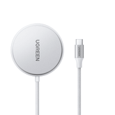 Cargador Inalámbrico Magnético 15W | Protocolo Qi 2 | USB-C 9V 2.2A | Eficiencia 83% | Protección Multinivel | Material PC+ABS+Aleación Aluminio | Cable 1.5m