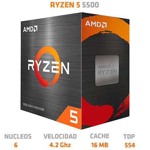 Procesador Amd Ryzen 5 5500, (100-100000457box) Procesador Amd Ryzen 5 5500, (100-100000457box)