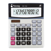 Calculadora Nextep, 12 Digitos, Escritorio Bateria Solar, Incluye Bateria Aa, Medida 19Cm X 15Cm Ne-182