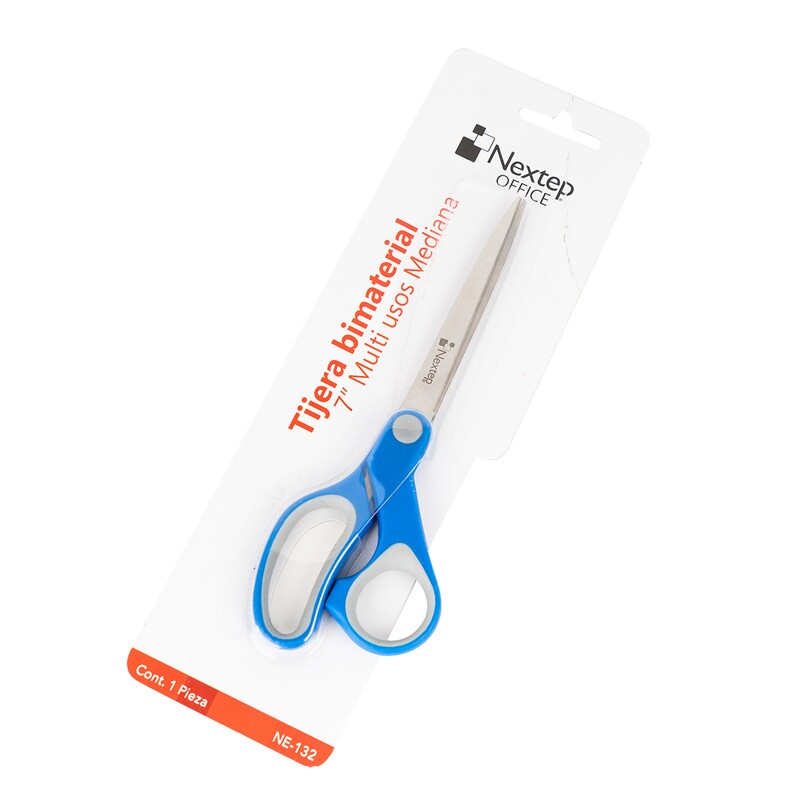Tijera Mango Bimaterial Nextep 7"" Mediana, Ne-132