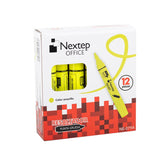 Marcador Nextep Resaltador Color Amarillo C/12 Pzas