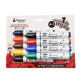 Marcadores Para Pizarron Nextep Ne-078X 8 Colores Punta Gruesa Cincel 4Mm