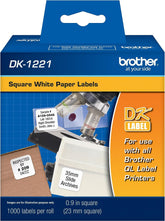Rollo De 1,000 Etiquetas Brother Precortadas 23mmx23.1mm (Dk1221)