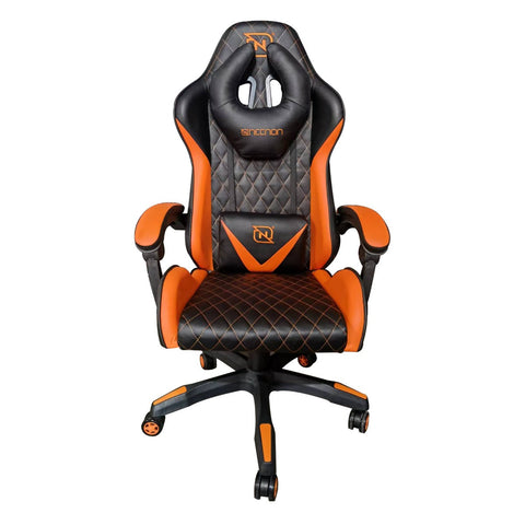 Silla Gamer Necnon Ngs-01 Foam Cojín Lumbar Cabecera, Negro Y Naranja - Nbsg0129c4 Silla Gamer Necnon Ngs-01 Foam Cojín Lumbar Cabecera, Negro Y Naranja - Nbsg0129c4