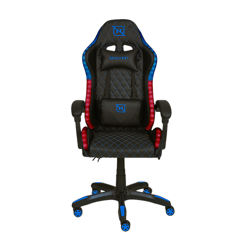 Silla Gamer Necnon Rgb Ngs-01 Foam Cojín Lumbar Y Cabeza Negro Con Azul - Nbsgr122rg Silla Gamer Necnon Rgb Ngs-01 Foam Cojín Lumbar Y Cabeza Negro Con Azul - Nbsgr122rg