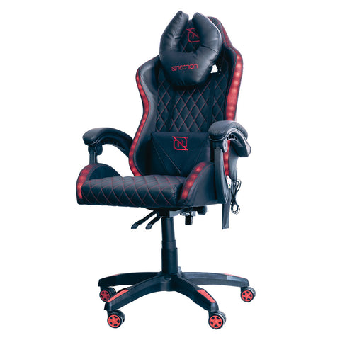 Silla Gamer Necnon Rgb Nsg-Rgb1 Foam Cojín Lumbar Y Cabeza Negro, Rojo Silla Gamer Necnon Rgb Nsg-Rgb1 Foam Cojín Lumbar Y Cabeza Negro, Rojo
