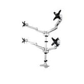 Soporte De Escritorio Para 4 Monitores De Hasta 27 Vesa - Base Articulada Con Pantallas De Total Movimiento - Plata - Startech.Com Modelo, Armquadps