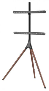Soporte Manhattan Tv Tripode 45a 65 32kg Madera Nogal Alu Acero 461795