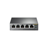 Switch Escritorio Tp-Link, 5 Puertos Fast, 4poe, 58w, Tl-Sf1005p