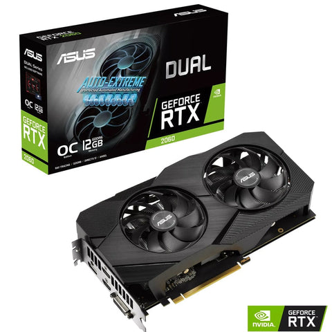 Tarjeta De Video Asus Dual-Rtx2060-O12g-Evo 12gb Gddr6 Hdmi, Dp, Dvi Tarjeta De Video Asus Dual-Rtx2060-O12g-Evo 12gb Gddr6 Hdmi, Dp, Dvi