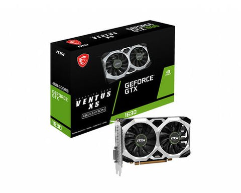 Tarjeta De Video Msi Geforce Gtx 1630 Ventus Xs 4g Oc Gddr6 Hdmi-Dp Tarjeta De Video Msi Geforce Gtx 1630 Ventus Xs 4g Oc Gddr6 Hdmi-Dp