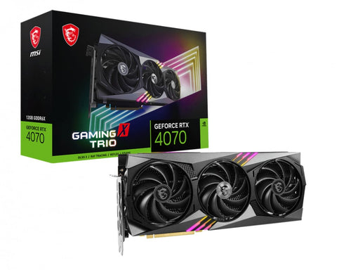 Tarjeta De Video Msi Geforce Rtx 4070 Gaming X Trio 12g Tarjeta De Video Msi Geforce Rtx 4070 Gaming X Trio 12g