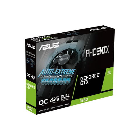 Tarjeta de video Nvidia Asus Phoenix GeForce GTX 16 Series GTX 1650 PH-GTX1650-O4GD6 OC Edition 4GB Tarjeta de video Nvidia Asus Phoenix GeForce GTX 16 Series GTX 1650 PH-GTX1650-O4GD6 OC Edition 4GB