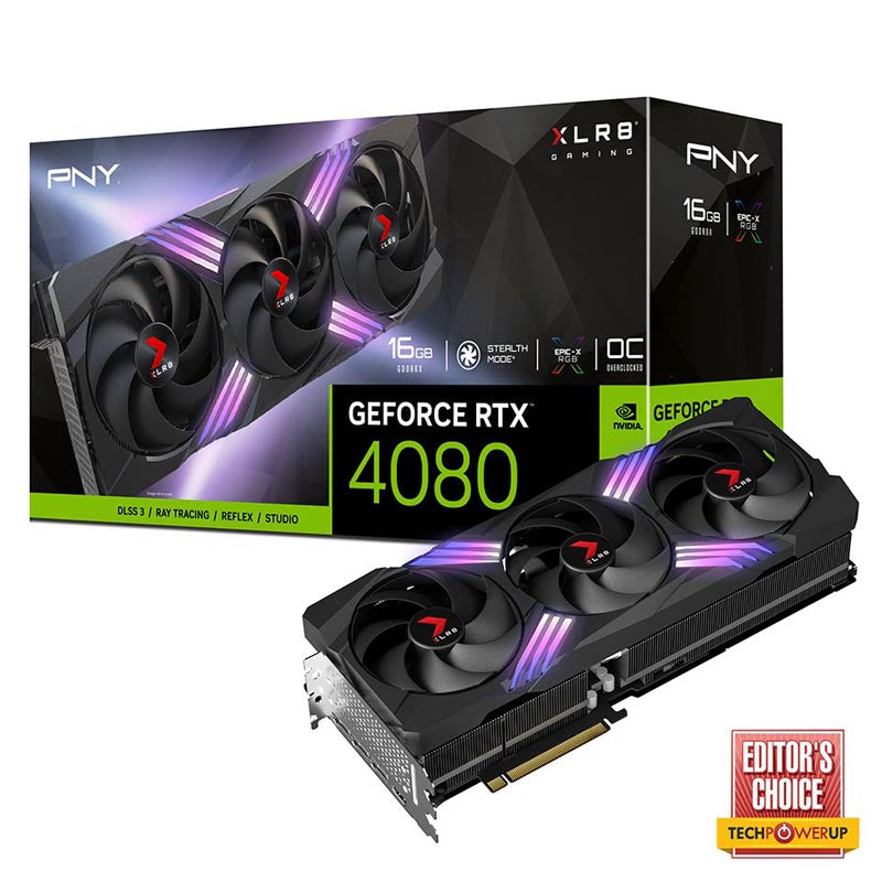 Tarjeta De Video Pny Vcg408016tfxxpb1-O Rtx 4080 16gb Oc Xlr8 Gaming