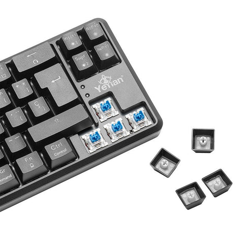 Teclado Gamer Yeyian Ytm-28210b Akil S3500 Mecanic Switch Azul Rgb, Bt Teclado Gamer Yeyian Ytm-28210b Akil S3500 Mecanic Switch Azul Rgb, Bt