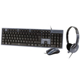 Teclado, Mouse Usb Y Diadema 3.5mm Perfect Choice Azul