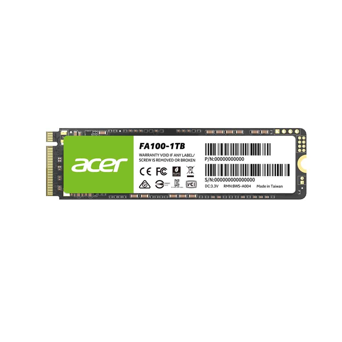 Unidad Ssd Acer Fa100 1tb M.2 Nvme3300mb, S (Bl.9bwwa.120)