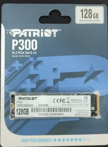 Unidad Ssd M.2 Patriot P300 128gb 2280 Pcie 3.0 X4 (P300p128gm28) Unidad Ssd M.2 Patriot P300 128gb 2280 Pcie 3.0 X4 (P300p128gm28)