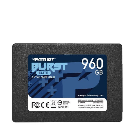 Unidad Ssd Patriot Burst Elite 960gb Sata Iii 2.5" (Pbe960gs25ssdr) Unidad Ssd Patriot Burst Elite 960gb Sata Iii 2.5" (Pbe960gs25ssdr)