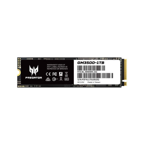 Unidad Ssd Predator Gm3500 1tb M.2 Nvme Gen3x4 3400mb, S (Bl.9bwwr.102) Unidad Ssd Predator Gm3500 1tb M.2 Nvme Gen3x4 3400mb, S (Bl.9bwwr.102)