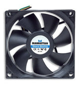 Ventilador Gabinete Y Fuente Manhattan 80mm Negro 3 Pin 700955