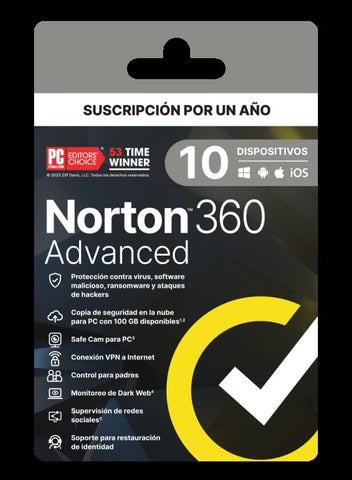 Norton 360 Advanced 10 Usr 1Yr (21443260) Norton 360 Advanced 10 Usr 1Yr (21443260)