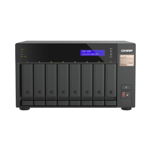 Nvr De 8 Bahias Vigilancia Ip Qnap (Qvp-85B-Us)