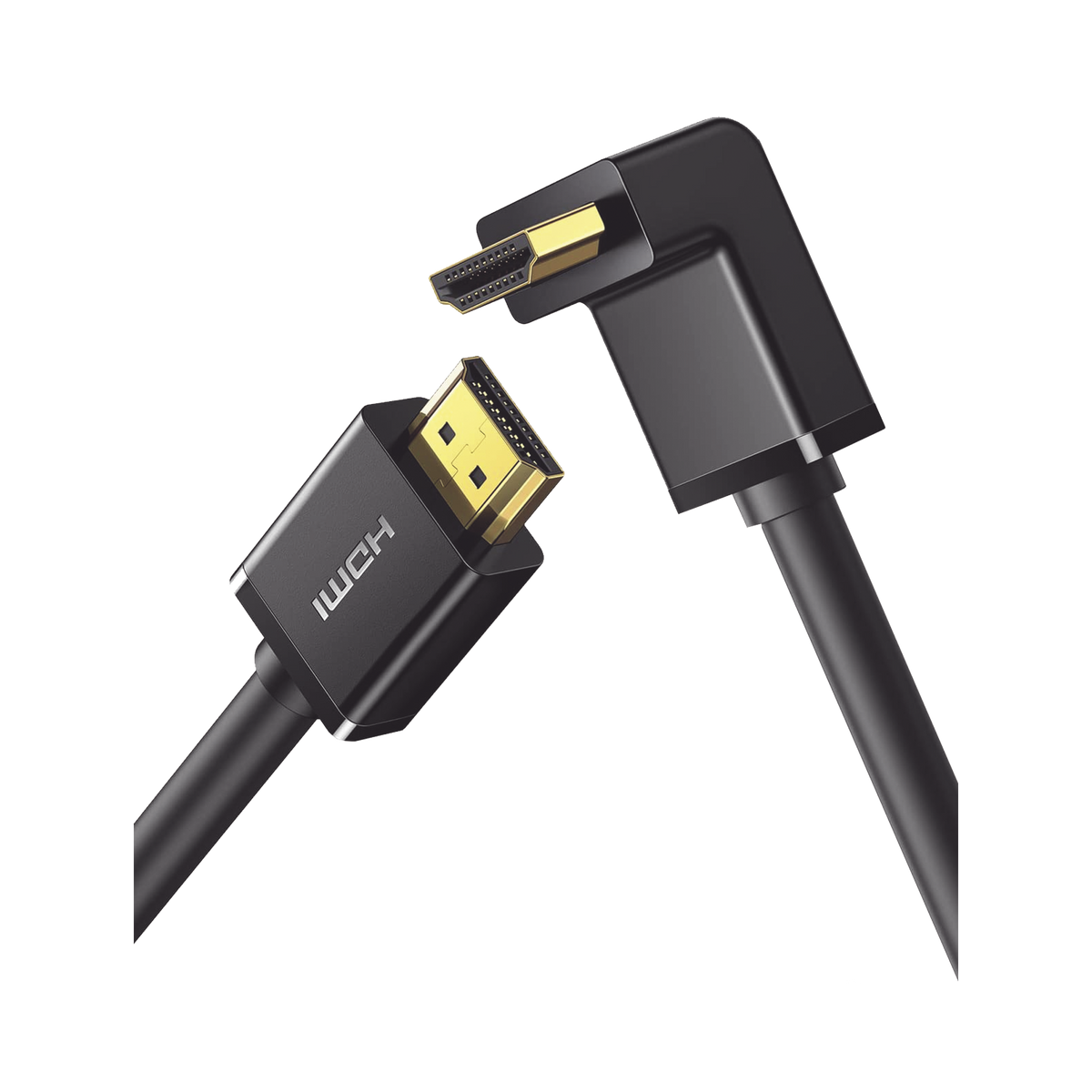 Cable HDMI 2.0 en Angulo de 90° | 2 m | 4K@60Hz | HDR | 3D | HEC (Canal Ethernet HDMI) | ARC (Canal de Retorno de Audio | CEC | 32 canales de Audio | HDCP 2.2 | Dolby Atmos | 18 Gbps | Blindaje Múltiple