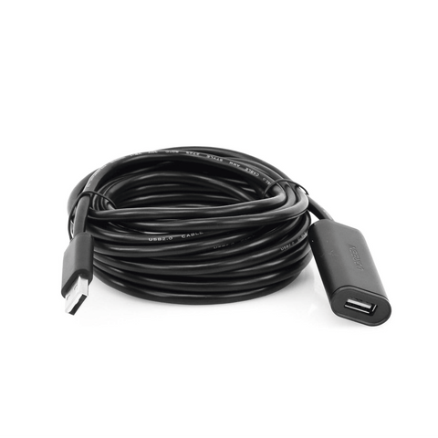 Cable de Extensión Activo USB 2.0 | 5 Metros | Macho-Hembra | Booster individual FE1.1S incorporado | Velocidad de hasta 480 Mbps | Ideal para impresoras, consolas , Webcam, etc.