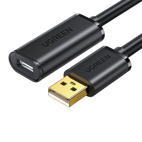 Cable de Extensión Activo USB 2.0 | 10 Metros | Macho-Hembra | Booster individual FE1.1S incorporado | Velocidad de hasta 480 Mbps | Ideal para impresoras, consolas , Webcam, etc.