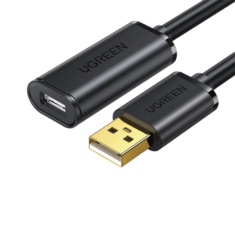 Cable de Extensión Activo USB 2.0 | 30 Metros | Macho-Hembra | Booster individual FE1.1S incorporado | Velocidad de hasta 480 Mbps | Ideal para impresoras, consolas , Webcam, etc.
