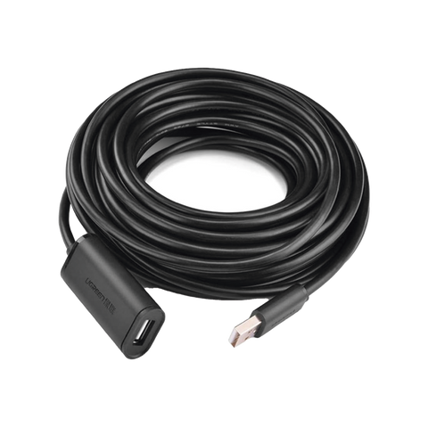 Cable de Extensión Activo USB 2.0 | 30 Metros | Macho-Hembra | Booster individual FE1.1S incorporado | Velocidad de hasta 480 Mbps | Ideal para impresoras, consolas , Webcam, etc.