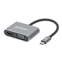 Docking Usb,Manhattan,130691,-C 4 Ptos, Hdmi/Vga, Usb-A/Usb-C Pd