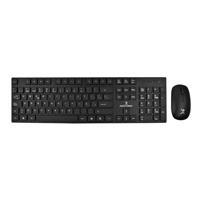 Kit Teclado Y Mouse Inalambricos Conector Usb Resistente A Derrames Silencioso Perfect Choice Dust - Negro