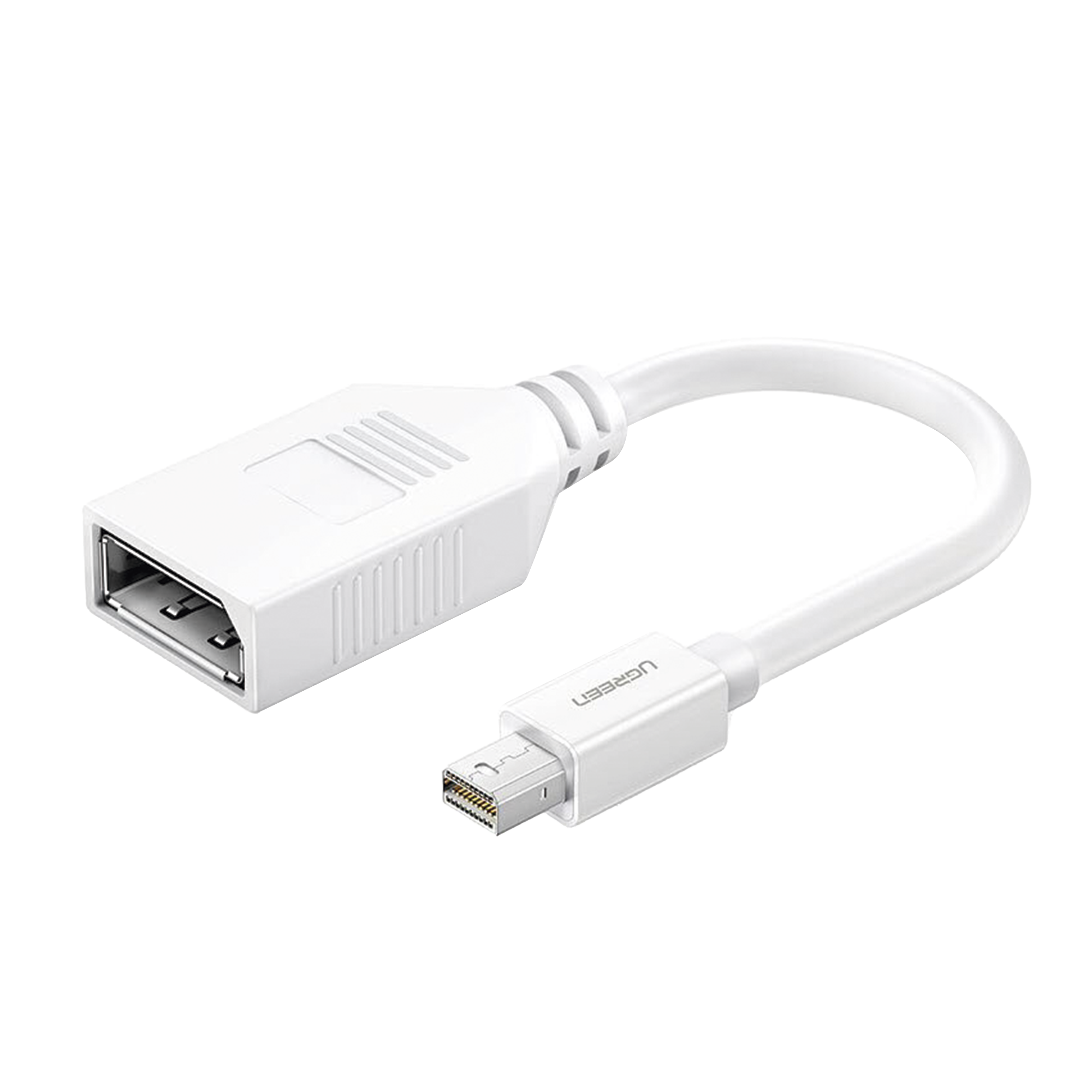 Cable Mini DP Macho a DP Hembra - Thunderbolt 2 - Version DP 1.2 - Soporta 4K*2K - Cable de 15 cm (5.91 Pulgadas) - Color Blanco.
