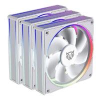 KIT 3 VENTILADORES BALAM RUSH EOLOX BORA EXB85, POTENCIA DE ENFRIAMIENTO, VELOCIDAD 1600 RPM, SILENCIO IMBATIBLE, CONEXIÓN PWM + AURA, ARGB, BLANCO - BR-942133