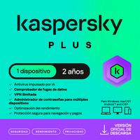 Kaspersky Plus 1 Dispositivo 2 Años | Protección Avanzada Premium - Licencia Original