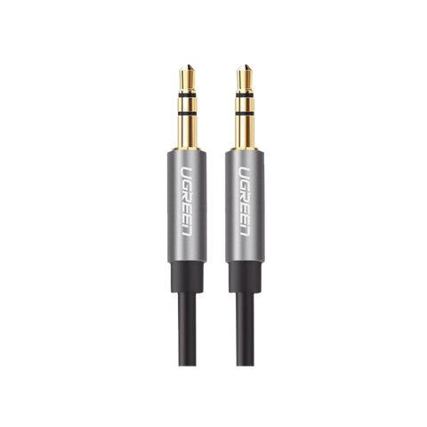 Cable Auxiliar 5 Metros | Conector 3.5mm a 3.5mm | Macho a Macho | Cubierta de TPE | Carcasa de Aluminio | Color Negro