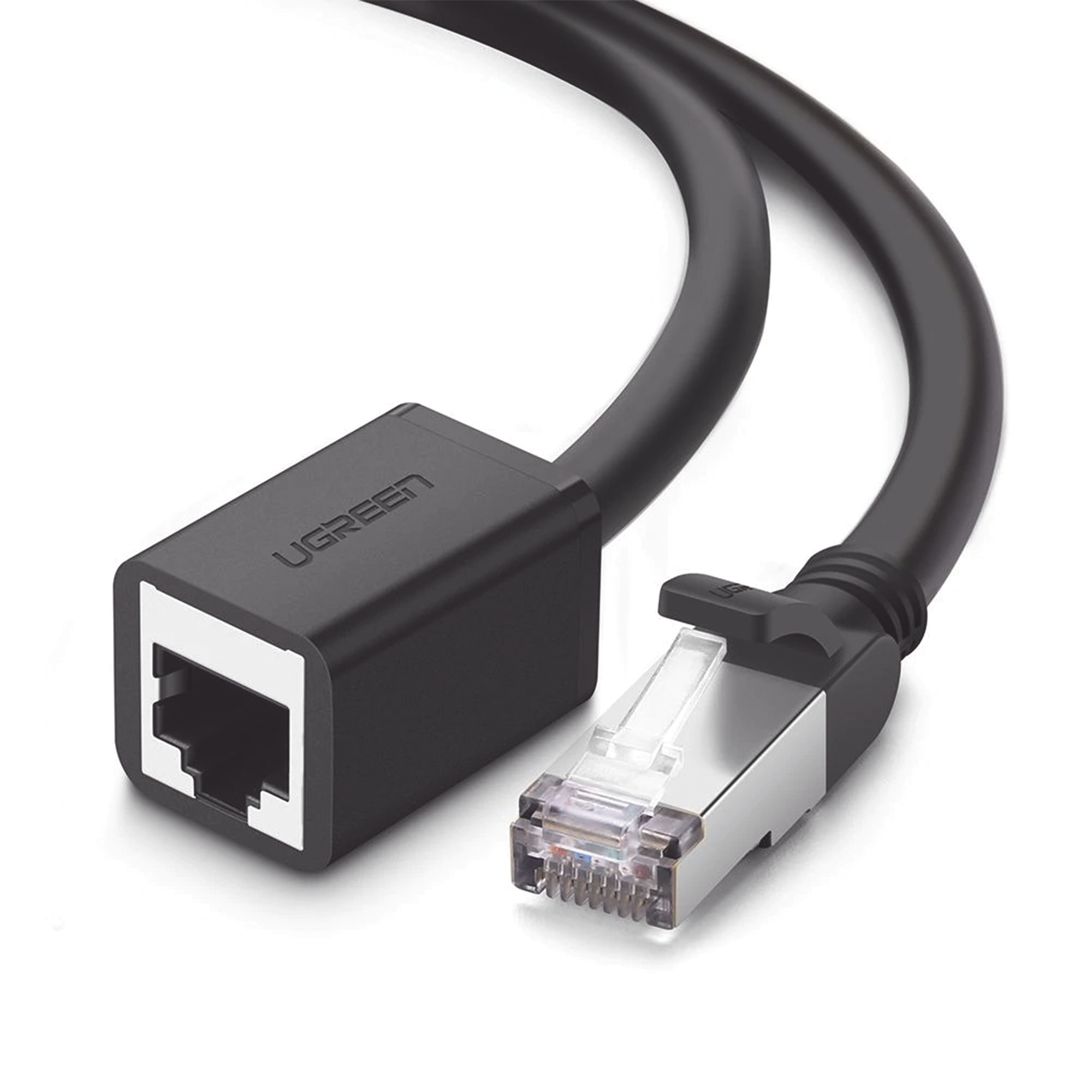Cable de Extensión Cat6 RJ45 F/UTP | Macho a Hembra | 2 Metros (6.56 Pies) | Método de Conexión 568B | Velocidad de Transmisión 1000Mbps | Ancho de Banda del Canal 250MHz | Caja de Cobre | Negro