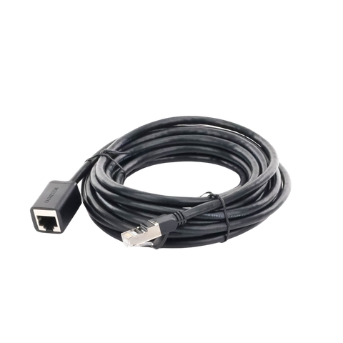 Cable de Extensión Cat6 RJ45 F/UTP | Macho a Hembra | 5 Metros (16.40 Pies) | Método de Conexión 568B | Velocidad de Transmisión 1000Mbps | Ancho de Banda del Canal 250MHz | Caja de Cobre | Negro