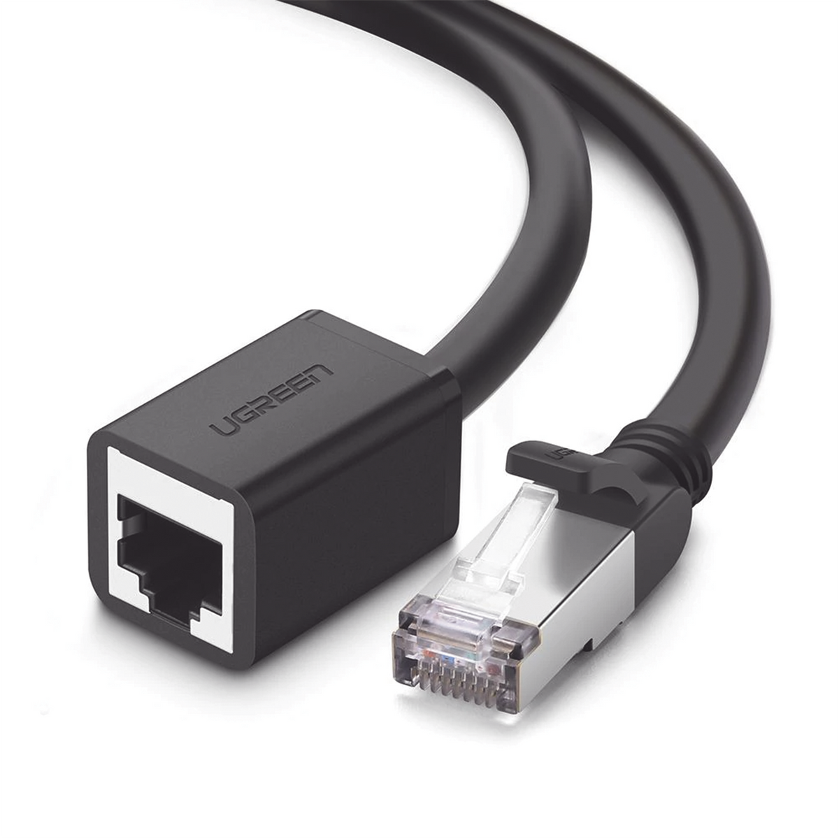 Cable de Extensión Cat6 RJ45 F/UTP | Macho a Hembra | 5 Metros (16.40 Pies) | Método de Conexión 568B | Velocidad de Transmisión 1000Mbps | Ancho de Banda del Canal 250MHz | Caja de Cobre | Negro