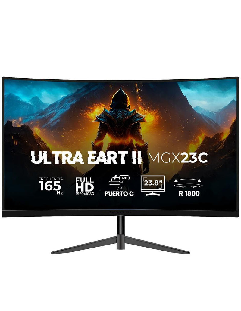 Monitor Balam Rush Curvo 23.8" Va, Mgx23C, Full Hd, 1Ms, 1 Hdmi, 1 Display Port, Negro - (BR-938327)